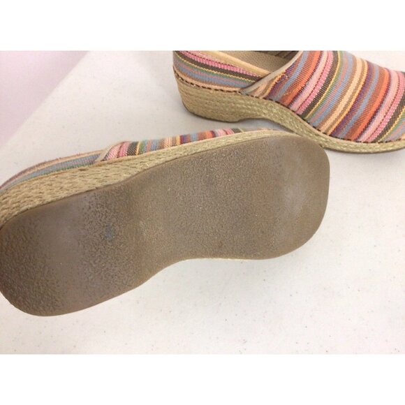 Dansko Vegan Woven Striped Clogs Womens 38 - Picture 6 of 7